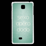 Coque LG F5 Sexo Apéro Dodo vert ZG