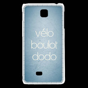 Coque LG F5 Vélo Boulot Dodo Bleu ZG