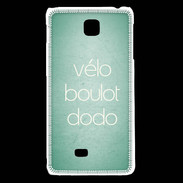 Coque LG F5 Vélo Boulot Dodo Vert ZG