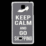 Coque LG F5 Keep Calm Go Shopping Gris