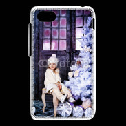 Coque Blackberry Q5 Sapin de Noël et petite fille