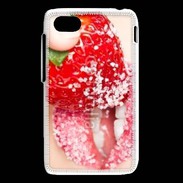Coque Blackberry Q5 Fraise et bouche