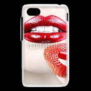 Coque Blackberry Q5 Bouche sexy rouge à lèvre gloss rouge fraise