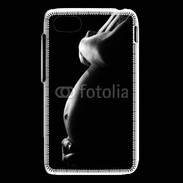 Coque Blackberry Q5 Femme enceinte en noir et blanc