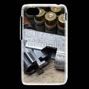 Coque Blackberry Q5 Vintage fusil et cartouche