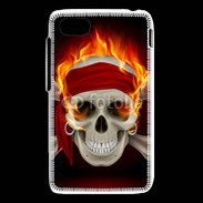 Coque Blackberry Q5 Tête de mort en flamme