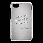 Coque Blackberry Q5 Pêché stupidité Gris Citation Oscar Wilde