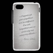 Coque Blackberry Q5 Sympathiser Gris Citation Oscar Wilde