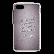 Coque Blackberry Q5 Tentation Violet Citation Oscar Wilde