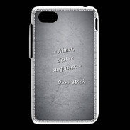 Coque Blackberry Q5 Aimer Noir Citation Oscar Wilde