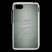 Coque Blackberry Q5 Aimer Vert Citation Oscar Wilde