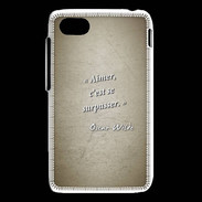 Coque Blackberry Q5 Aimer Sepia Citation Oscar Wilde