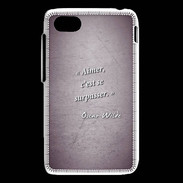 Coque Blackberry Q5 Aimer Violet Citation Oscar Wilde