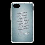 Coque Blackberry Q5 Chaque fois Turquoise Citation Oscar Wilde