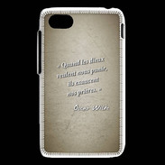 Coque Blackberry Q5 Dieux prières Sepia Citation Oscar Wilde