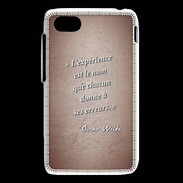 Coque Blackberry Q5 Expérience Rouge Citation Oscar Wilde