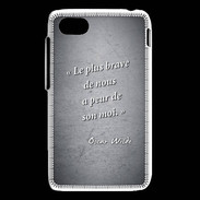 Coque Blackberry Q5 Brave Noir Citation Oscar Wilde