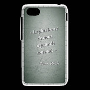 Coque Blackberry Q5 Brave Vert Citation Oscar Wilde