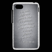 Coque Blackberry Q5 Saint pêcheur Noir Citation Oscar Wilde