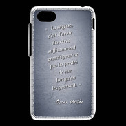 Coque Blackberry Q5 Sagesse rêves Bleu Citation Oscar Wilde