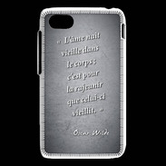 Coque Blackberry Q5 Ame nait Noir Citation Oscar Wilde