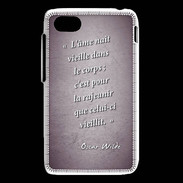 Coque Blackberry Q5 Ame nait Violet Citation Oscar Wilde