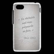 Coque Blackberry Q5 Ami poignardée Gris Citation Oscar Wilde