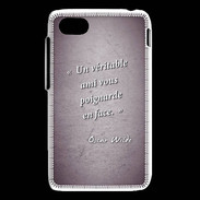 Coque Blackberry Q5 Ami poignardée Violet Citation Oscar Wilde