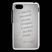 Coque Blackberry Q5 Avis gens Gris Citation Oscar Wilde