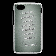 Coque Blackberry Q5 Avis gens Vert Citation Oscar Wilde