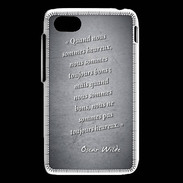 Coque Blackberry Q5 Bons heureux Noir Citation Oscar Wilde