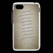 Coque Blackberry Q5 Bons heureux Sepia Citation Oscar Wilde