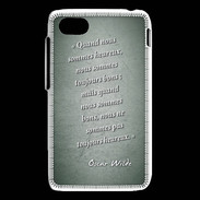 Coque Blackberry Q5 Bons heureux Vert Citation Oscar Wilde