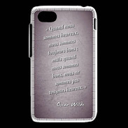 Coque Blackberry Q5 Bons heureux Violet Citation Oscar Wilde