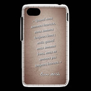 Coque Blackberry Q5 Bons heureux Rouge Citation Oscar Wilde