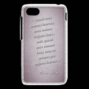 Coque Blackberry Q5 Bons heureux Rose Citation Oscar Wilde