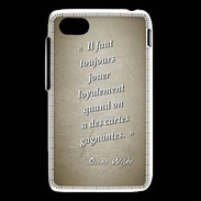 Coque Blackberry Q5 Cartes gagnantes Sepia Citation Oscar Wilde