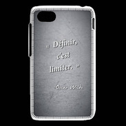 Coque Blackberry Q5 Définir Noir Citation Oscar Wilde