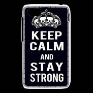 Coque Blackberry Q5 Keep Calm Stay strong Noir