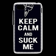 Coque Blackberry Q5 Keep Calm Suck me Noir