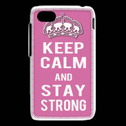 Coque Blackberry Q5 Keep Calm Stay strong Rose