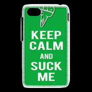 Coque Blackberry Q5 Keep Calm Suck me Vert