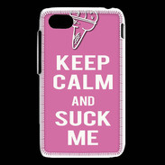 Coque Blackberry Q5 Keep Calm Suck me Rose