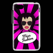 Coque Blackberry Q5 Miss Fashion Brune
