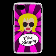 Coque Blackberry Q5 Miss Shopping Blonde