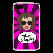 Coque Blackberry Q5 Miss Shopping Chatain