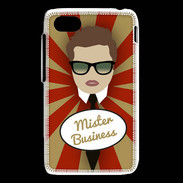 Coque Blackberry Q5 Mister Business Chatain
