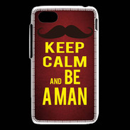 Coque Blackberry Q5 Keep Calm Be a Man Rouge