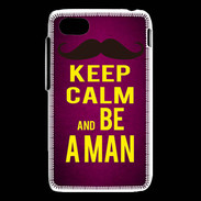 Coque Blackberry Q5 Keep Calm Be a Man Rose