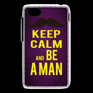 Coque Blackberry Q5 Keep Calm Be a Man Violet